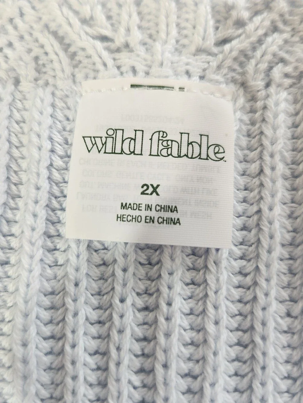 wild fable Light Blue Crochet-Trim Knit Cami Size 2xl - Picture 2 of 7